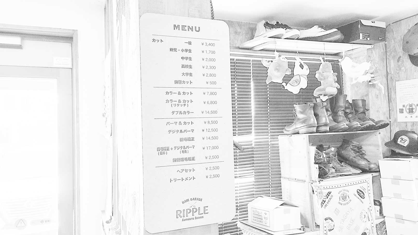 お店のメニューボード作りに活用頂きました